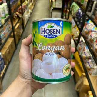 ( Hàng Độc Quyền ) Lon Nhãn Ngâm Hosen Longan Singapore 565g