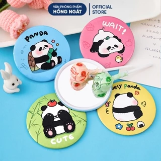 Gương mini cầm tay hình gấu trúc cute dễ thương nhỏ gọn bỏ túi phong cách hàn quốc QT48