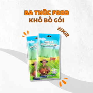 Khô bò sợi gói 20Gram thơm ngon chuẩn vị thịt bò khô Tây Nguyên của Ba Thức Food