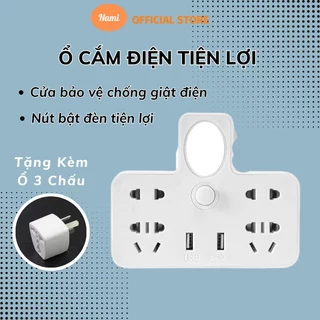 Ổ Cắm Điện Đa Năng Nami Chịu Nhiệt Tốt Chống Giật Có Đèn Ngủ