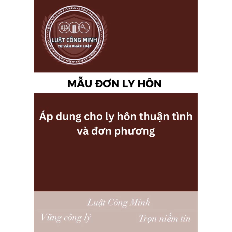 ĐƠN LY HÔN THUẬN TÌNH/ĐƠN PHƯƠNG