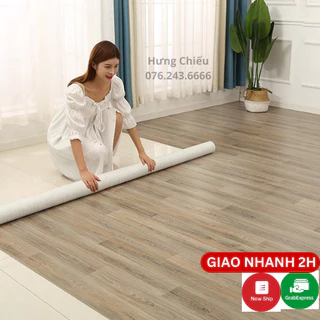 Thảm trải lót sàn simili vân gỗ, miếng simili dán sàn giả gỗ nền nhựa pvc nhám chống trượt giá rẻ - Hưng Chiếu