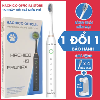 Bàn chải đánh răng điện Hachico H9 Promax với lông chải mềm mịn giúp răng miệng trắng sáng, sạch sâu