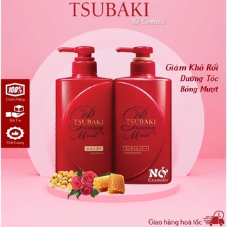 Bộ đội gội xả dưỡng tóc bóng mượt Premium Moist Tsubaki 490/chai