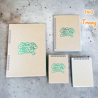 Vở vẽ sketchbook 140 Trang, vở vẽ chì, vở phác thảo, giấy định lượng 100gsm