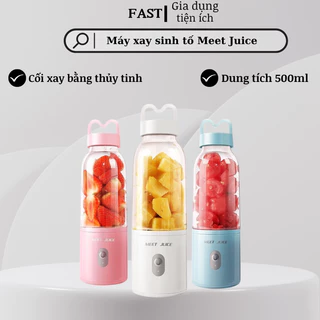 Máy Say Sinh Tố Đa Năng Cầm Tay Meet Juice 500ml-Máy Xay Cầm Tay Mini Đa Năng