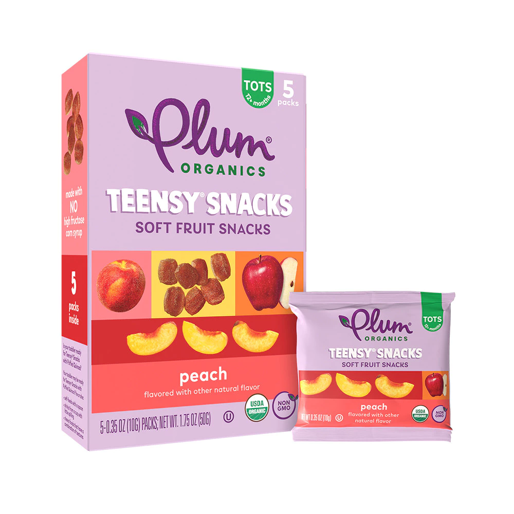 [Sale 12/07/2024] Trái cây sấy dẻo hữu cơ Plum Organics Teensy cho bé từ 18 tháng