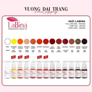 [ CHÍNH HÃNG ] Mực Labina của Đức chuyên dùng trong thẩm mỹ 10ml, 5ml, minisize 3,3ml