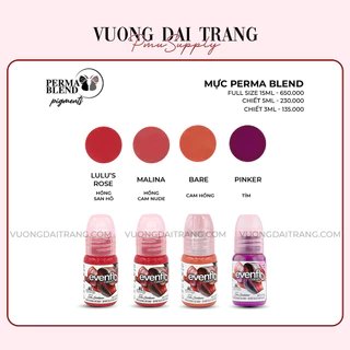 [MÀU MỚI] Mực phun xăm PERMA BLEND EVENFLO chính hãng 15ml 5ml 3ml