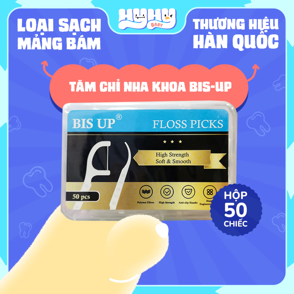 Tăm chỉ nha khoa Bis-up Hàn Quốc - tăm nha khoa Hộp 50 chiếc