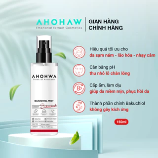 XỊT KHOÁNG AHOHWA BAKUCHIOL: CẤP ẨM, CĂNG BÓNG, TÁI TẠO, TRẺ HÓA SINH HỌC (150ml)