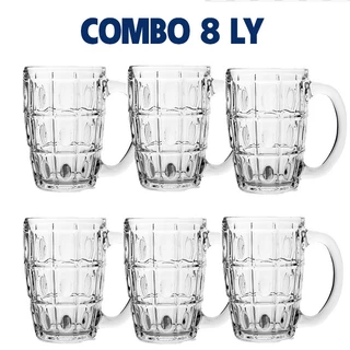 [COMBO 8 LY] Ly Bia Nhựa Acrylic Giả Thủy Tinh Uống Nước Ngọt , Bia , Quán Bar