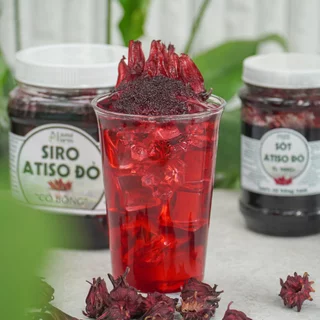 Siro hoa Atiso đỏ( kèm hoa astiso) 1kg đậm đặc nguyên chất, 500g mứt astiso nhuyễn thơm ngon