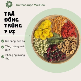 Trà Đông Trùng Hạ Thảo 7 Vị Thảo Mộc (Hộp 20/ 30 gói) Thanh lọc cơ thể, đẹp da, giữ dáng, ngủ ngon, giảm cân