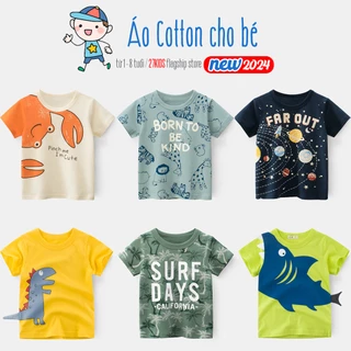 Áo bé trai EROKIDS áo phông cho bé in hình độc đáo chất cotton mẫu mới 2023