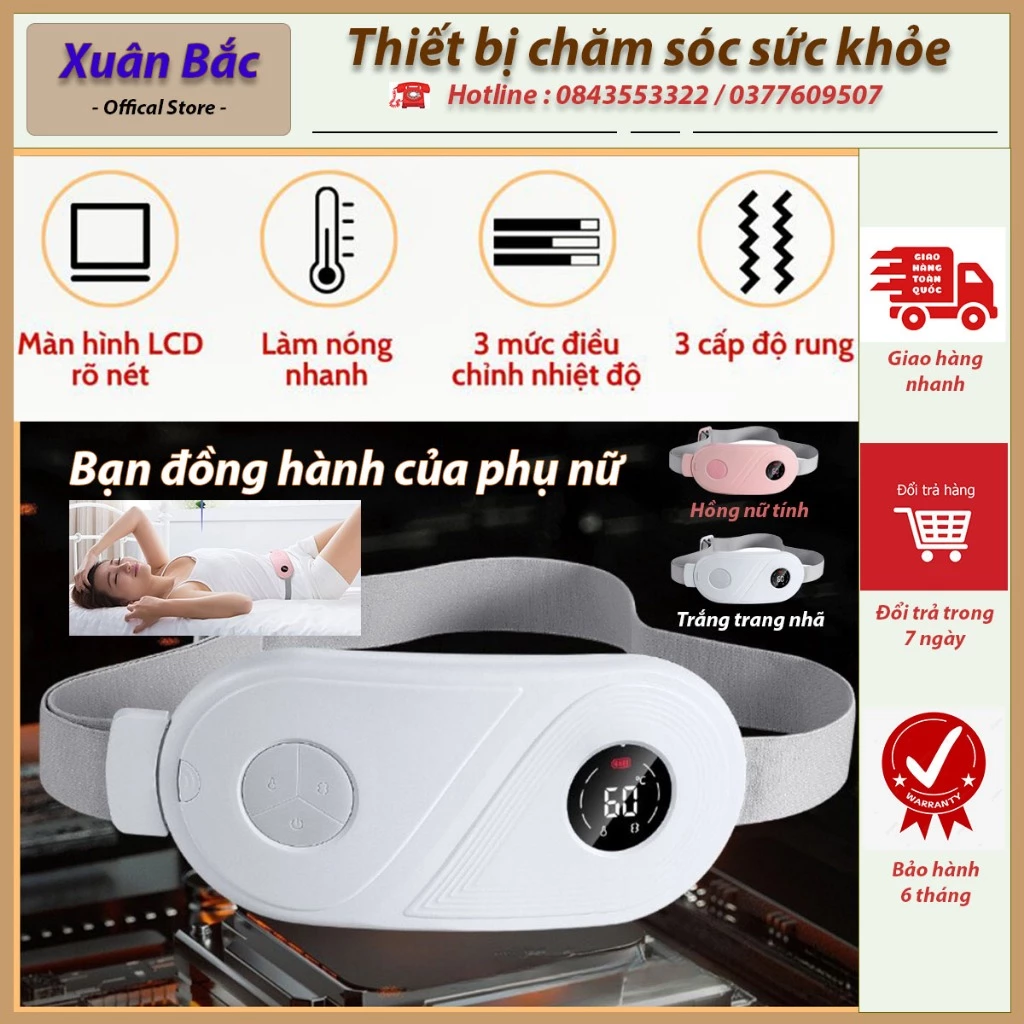 Massage bụng kinh - Đai massage bụng, chườm nóng thông minh - Sản phẩm hỗ trợ giảm đau thời kỳ kinh nguyệt của phụ nữ