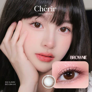 [HOT] Lens cận 1 ngày giãn tròng nhẹ màu nâu mật ong tự nhiên BROWNIE - Chất liệu Silicone Hydrogel - Độ cận 0-8