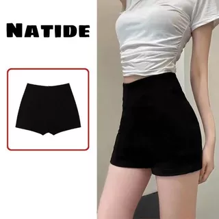 Quần short đùi nữ dance NATIDE_STORE cạp cao lưng cao co dãn 4 chiều - Quần đùi cạp khoá tôn dáng cho nữ FG038