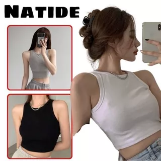 Áo NATIDE_STORE ba lỗ, áo croptop sát nách nữ kiểu ôm body tank top vải cotton co giãn tốt đi chơi, đi biển FG005