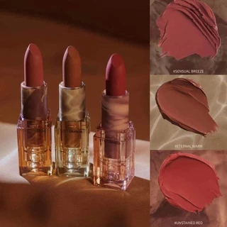 Son Lì Thỏi 3CE Soft Matte Lipstick Eternal Warm Sensual Breeze Unstained Red Phiên Bản Giới Hạn Vân Đá CHÍNH HÃNG