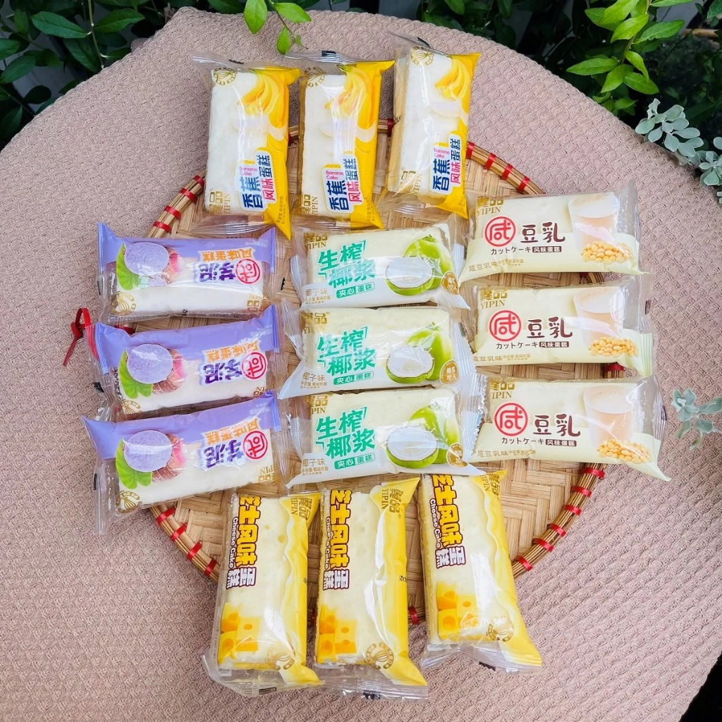 [THÙNG 1KG] Bánh Bông Lan Kem MIX Vị Yipin Đài Loan