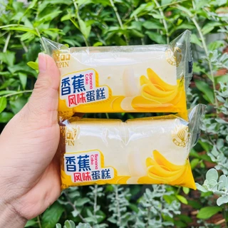 [ THÙNG 1KG ]Bánh Bông Lan Kem Vị CHUỐI Yipin Đài Loan