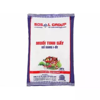 Muối tinh sấy bổ sung I-ốt túi 500g