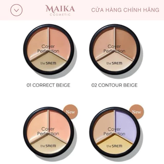 BẢNG CHE KHUYẾT ĐIỂM THE SAEM 3 Ô Cover Perfection Triple Pot Concealer