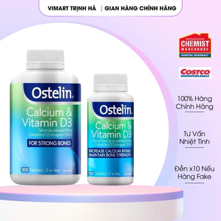 [CHÍNH HÃNG] Canxi bầu, canxi Ostelin viên uống bổ sung Canxi và Vitamin D3 Úc 130 viên cho mẹ bầu