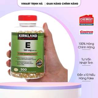 Vitamin E Kirkland, viên uống vitamin E kirkland 400 IU Mỹ lọ 500 viên