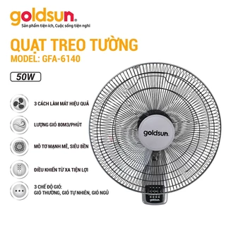 Quạt treo tường Goldsun GFA-6140, Bảo hành chính hãng 12 tháng đổi mới 15 ngày nếu sản phẩm lỗi do nhà sản xuất