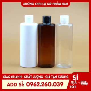 Chai Nhựa Pet Rỗng NẮP BẬC 300ML/500ML Vai Ngang Đựng Dầu Gội, Sửa Tắm, Gel Rửa Tay