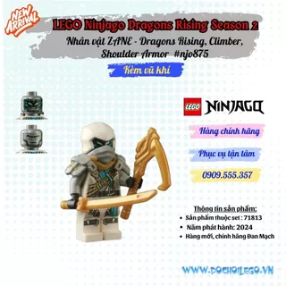 Nhân vật Zane -  có giáp vai, nhân vật trong dòng Iego Ninjago Dragons Rising season 2  - njo875