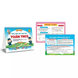 Combo Bộ Lịch Công Thức Để Bàn Ghi Nhớ Toán, Anh, Văn Tiểu Học Và Trung Học Cơ Sở