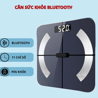 Cân sức khỏe thông minh kết nối bluetooth, Cân Điện Tử Mặt Kính Chịu Đến 180Kg Sang Trọng, Tiện Lợi, Bền Đẹp Chính Xác.