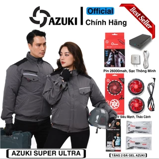 Áo Điều Hòa AZUKI Super Untral Mạnh Nhất 2024 Pin 50000mah, Quạt 12V Chống Nước Siêu Mạnh