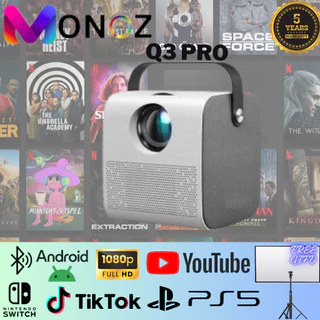 [BÁN HÀNG FLASH] Máy chiếu Android Q3 PRO Mini 8500 Monoz HD 1080P 4K WiFi LED Projector.