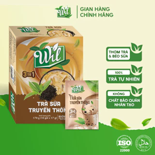 Trà sữa truyền thống hòa tan bột pha sẵn hộp 170g (10 gói x 17g) Wil