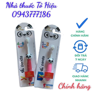 Bàn chải trẻ em Panda 4-6 tuổi, 1-3 tuổi - sơi lông siêu mềm, sạch