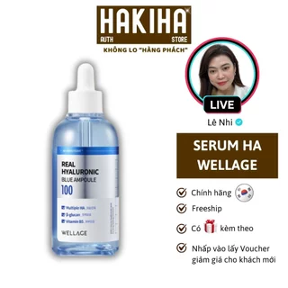 Serum HA Cấp Ẩm Làm Dịu Da Wellage Real Hyaluronic Blue Ampoule 100 - 75ml