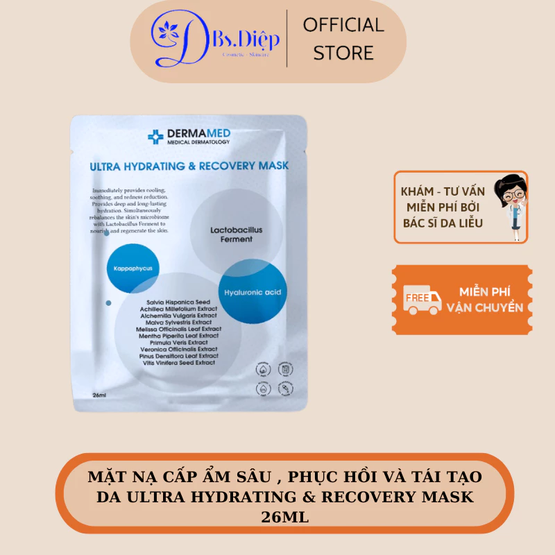 MẶT NẠ CẤP ẨM PHỤC HỒI DA DERMAMED ULTRA HYDRATING & RECOVERY MASK