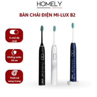 Bàn chải điện đánh răng Mi-Lux Oral B2 dành cho người lớn, 5 chế độ chải, dung lượng pin lớn