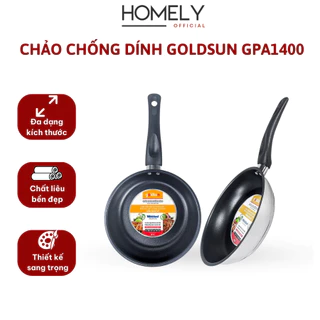 Chảo chống dính đáy từ 3 lớp GOLDSUN chất liệu inox, nhiều kích cỡ (16/18/20/24/26/28cm) - GPA1400