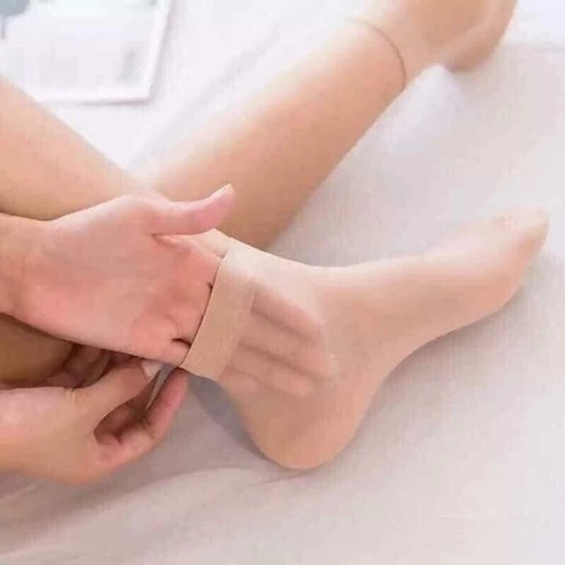 Set 10 đôi tất giấy mỏng cho nữ, vớ nữ cổ ngắn siêu dai, mềm mại, 2 màu đen và nude