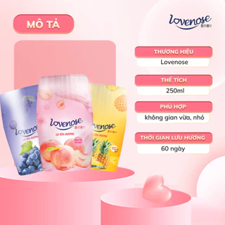 Lọ tỏa hương Lovenose - Hương thơm tự nhiên 250ml ( 60 Ngày)