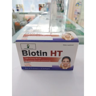 Biotin HT - Giúp làm đẹp da và hỗ trợ duy trì móng, tóc chắc khỏe Hộp 50 viên