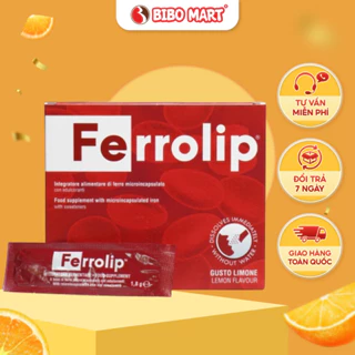 Sắt Hữu Cơ Ferrolip Sắt Bầu Sinh Học Bổ Sung Sắt Cho Người Thiếu Máu Hộp 20 Gói - Bibo Mart