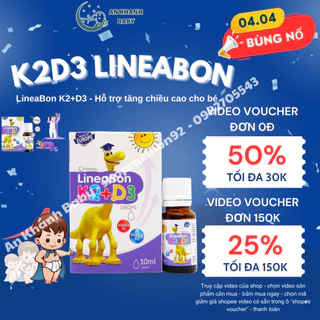 [KÈM QUÀ] LineaBon K2+D3 - Bổ sung vitamin K2, D3 - Lọ 10ml