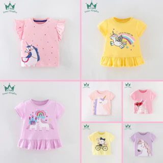 BST áo thun hè cotton Forest Kingdom, Malwee cho bé gái 2-8 tuổi - Little Maven Official Store