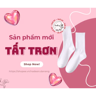 Tất Vớ Nam Nữ cotton trơn phong cách thời trang Hàn Quốc Basic vải dày dặn, co giãn bốn chiều, thông thoáng